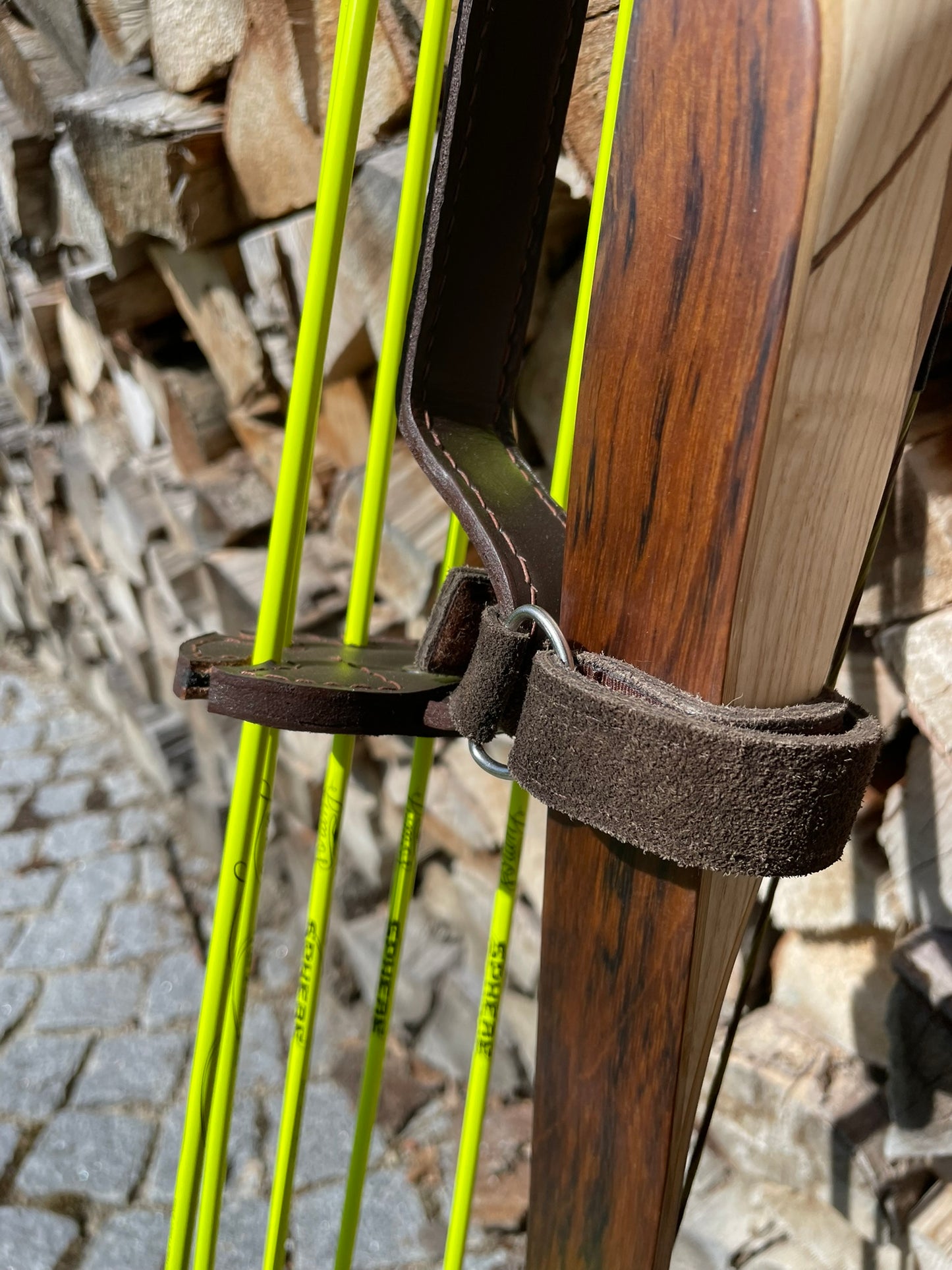 Bogenköcher braun Leder einteilig