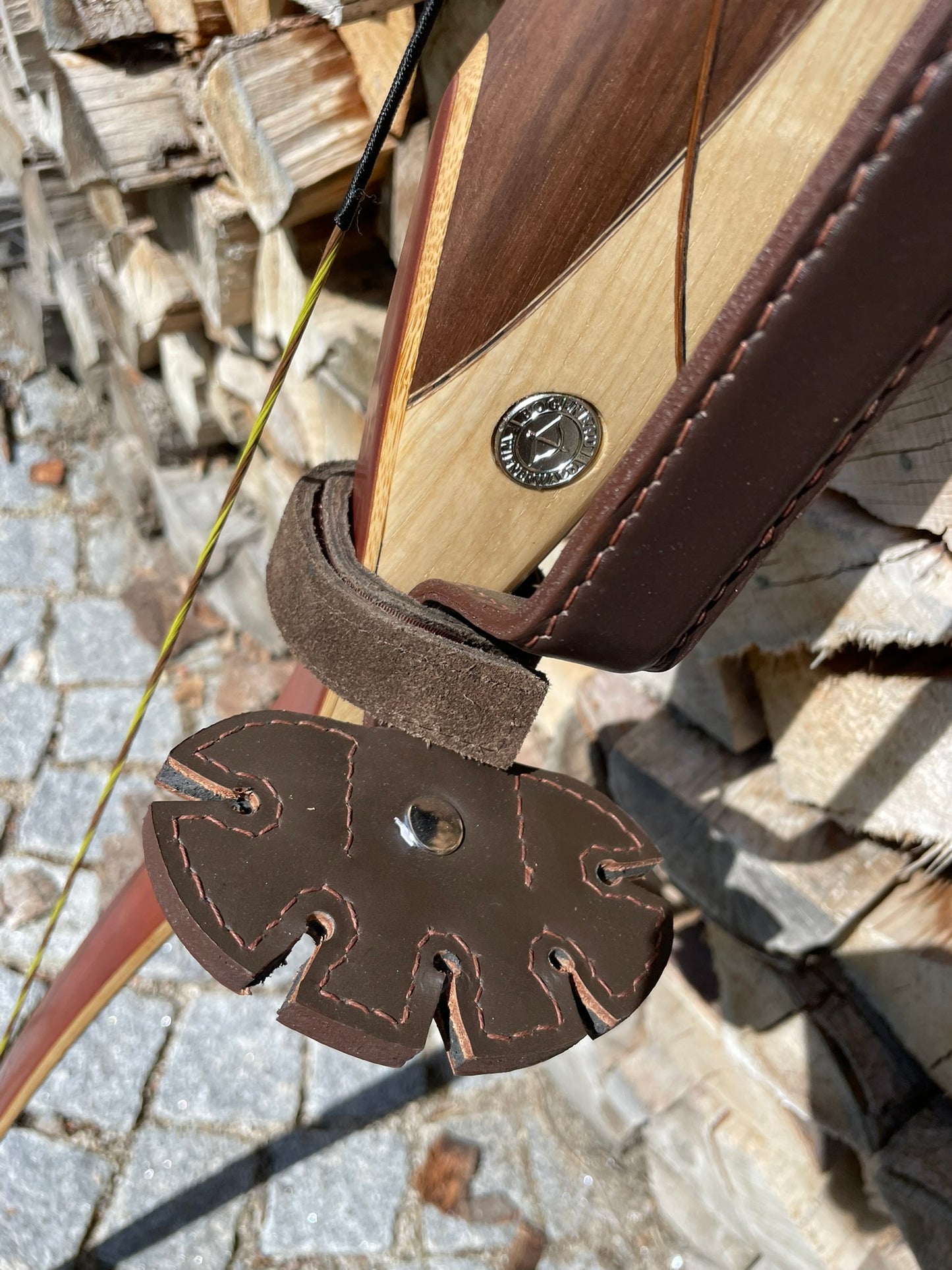 Bogenköcher braun Leder einteilig