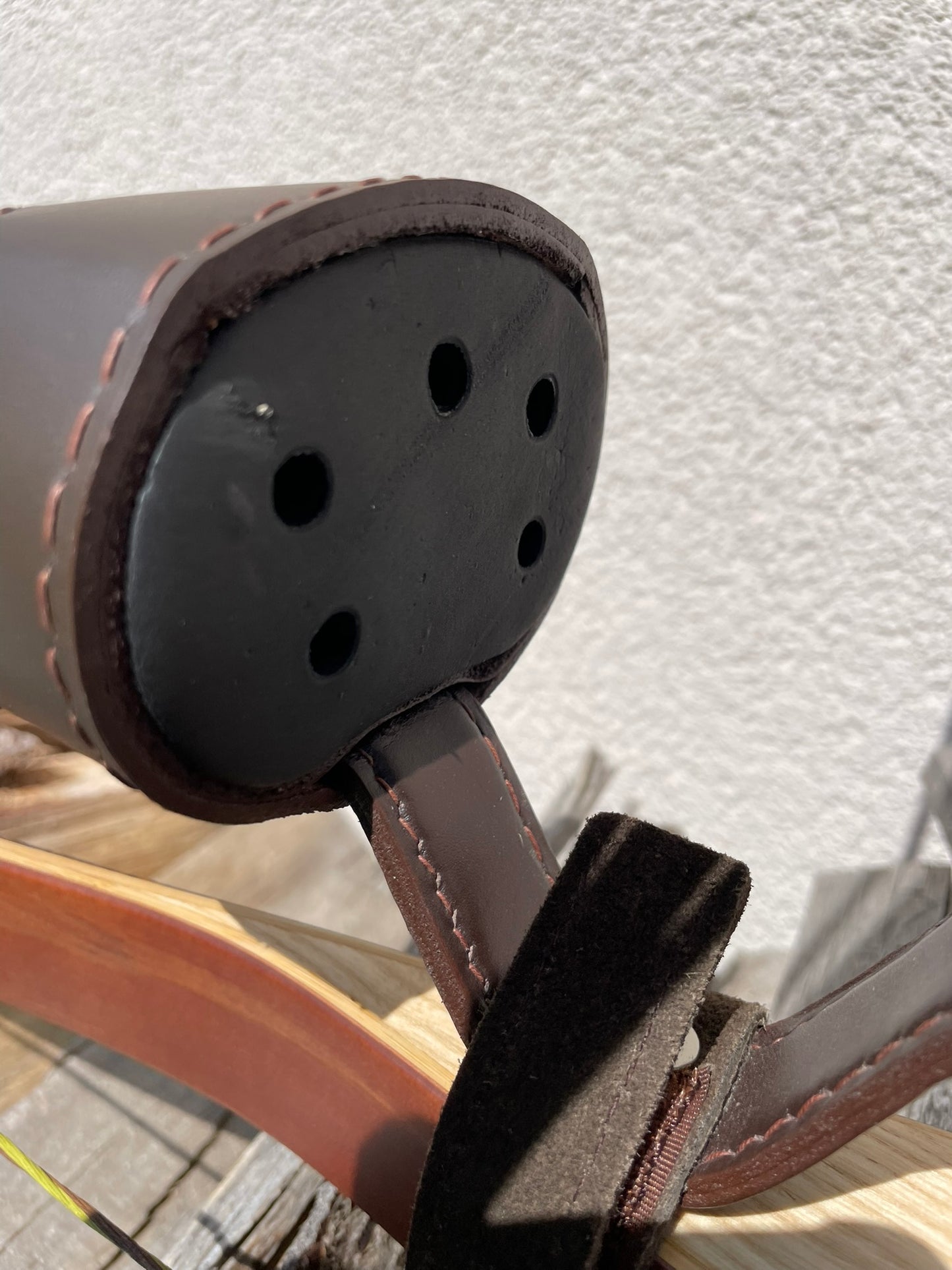 Bogenköcher braun Leder einteilig