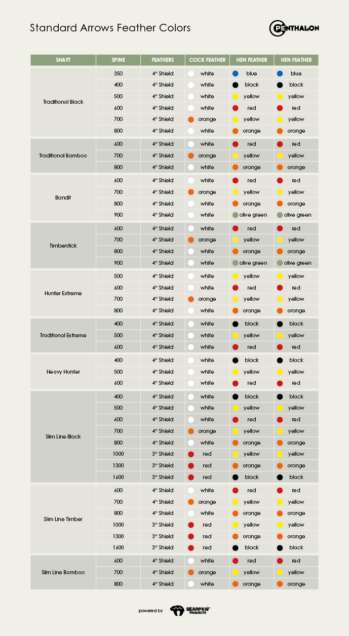 Penthalon Carbonpfeile Slim Line Black Naturfedern